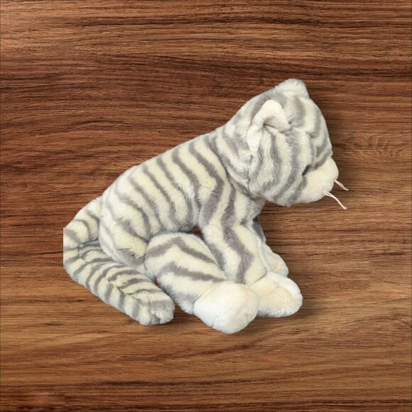 Ty Beanie Buddy SILVER the Cat Gray Striped Tabby Plush Stuffed Animal 1999 - Picture 2 of 9